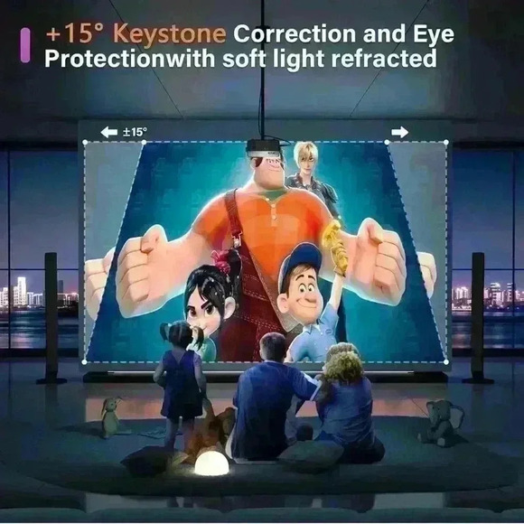 NWT📺 Mini Projector WiFi Bluetooth 1080P - Picture 6 of 10